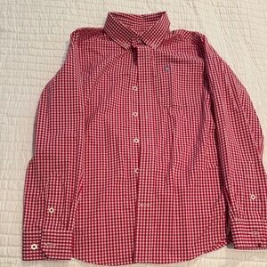 Southern Tide Red Gingham Boys Shirt